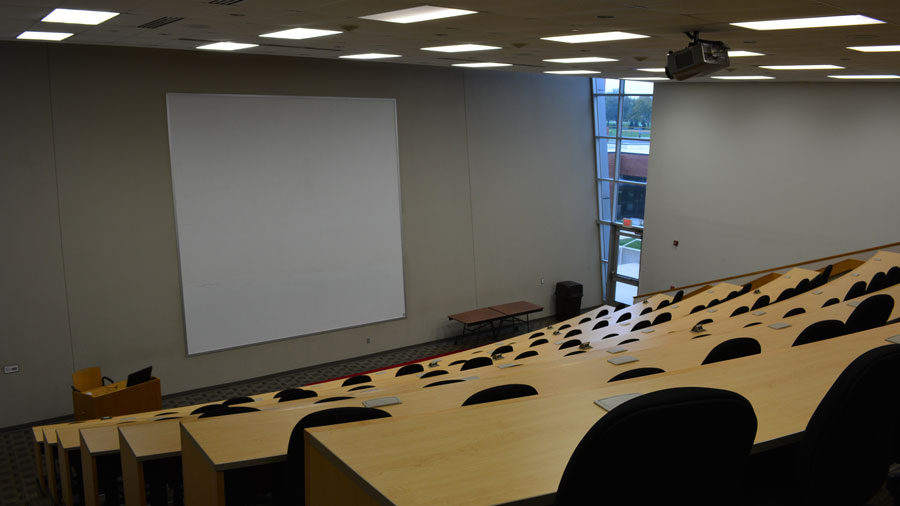 KCC's 2-story conference hall.
